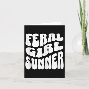 Tarjeta Chica Retro Feral Summer Groovy Mamá Tía Mujeres A