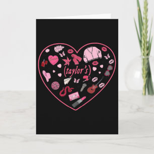 Tarjeta Chica Retro Taylor Primer Nombre Personalizado Val