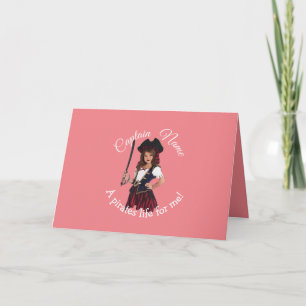 Tarjeta Chica Rosa divertido
