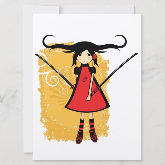 Tarjeta Chica Samurai (Anverso)
