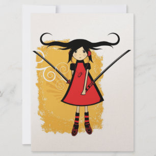 Tarjeta Chica Samurai