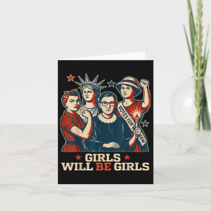 Tarjeta Chica Será Chicas Feminista Patriótico 4 De Julio