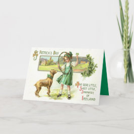 Tarjeta Chica Shamrock cuatro hojas de gancho