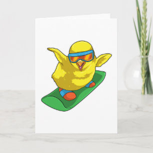 Tarjeta Chica Snowboarder Snowboard