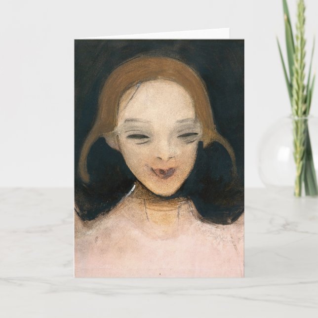 Tarjeta Chica sonriente, Helene Schjerfbeck (Anverso)