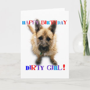 Tarjeta Chica sucio del feliz cumpleaños