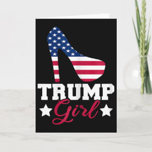 Tarjeta Chica Trump Mujer Republicana Gop Patriota Tacón A