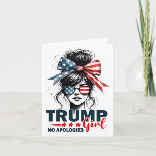 Tarjeta Chica Trump Sin Disculpas Moño Desordenado Soltero
