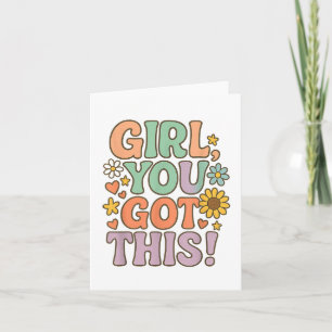 Tarjeta Chica Tú Tienes Esto Día De Prueba Wer Frase Motiv