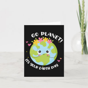 Tarjeta Chica ve al planeta es tu camiseta de hoy