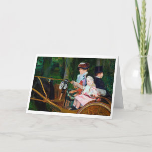 Tarjeta Chica viajando en carro, Mary Cassatt