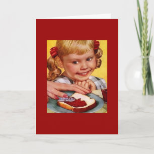 Tarjeta Chica Vintage y Sandwich Jelly