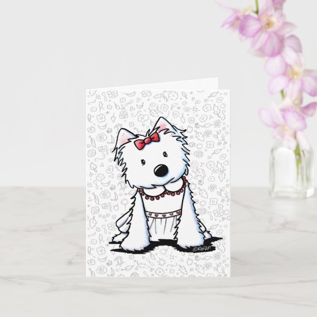 Tarjeta Chica Westie (Orquídea)