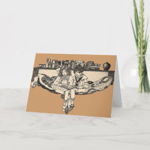 Tarjeta Chica y lectura de niños