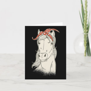 Tarjeta Chica Y Mujeres De Caballos De Caballo De Atractiv