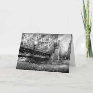 Tarjeta Chicago, IL - puente de DuSable construyó en 1920