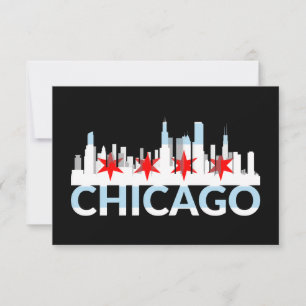 Tarjeta Chicago Illinois Ciudad Ventosa 4 Estrellas Logoti