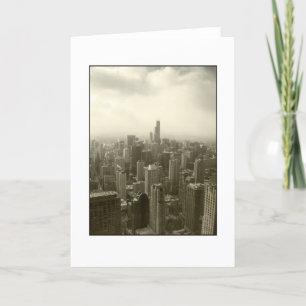 Tarjeta Chicago Skyline Mono