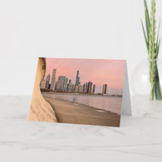 Tarjeta Chicago sunrise over Lake Michigan