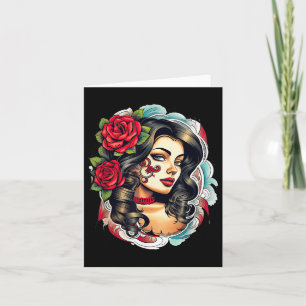 Tarjeta Chicano Chicana La Raza Barrio Tattoo Muerte