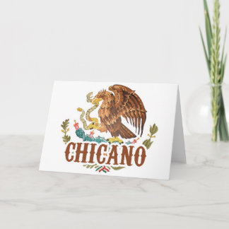 Tarjeta Chicano del escudo de armas de México