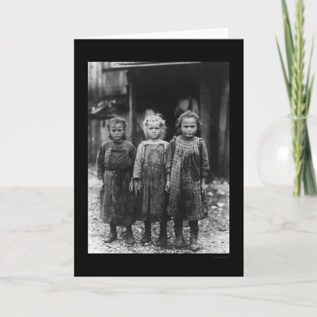 Tarjeta Chicas 1910 de Shucker de la ostra (Anverso)