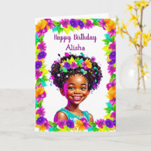 Chicas afroamericanos Cumpleaños personalizado