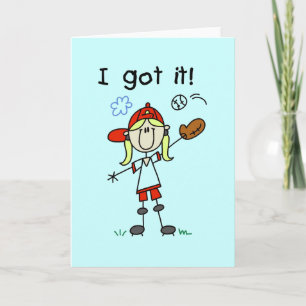 Tarjeta Chicas Béisbol, tengo camisetas y regalos