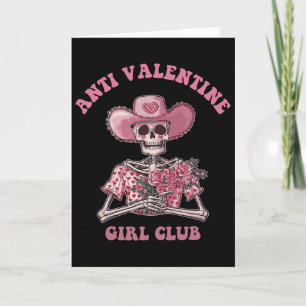 Tarjeta Chicas Club Anti San Valentín Esqueleto Único Vale
