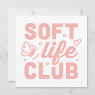Tarjeta Chicas club de vida suave rosa