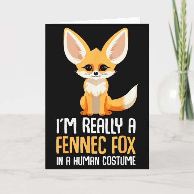 Tarjeta Chicas con Disfraz de Zorro Fennec Zorro  (Anverso)