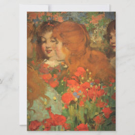 Tarjeta Chicas con lapachos rojos (de George Henry)