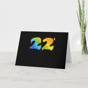Tarjeta chicas de 22 años cumpleaños número 22