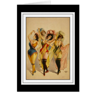 Tarjeta Chicas de Baile Vintage