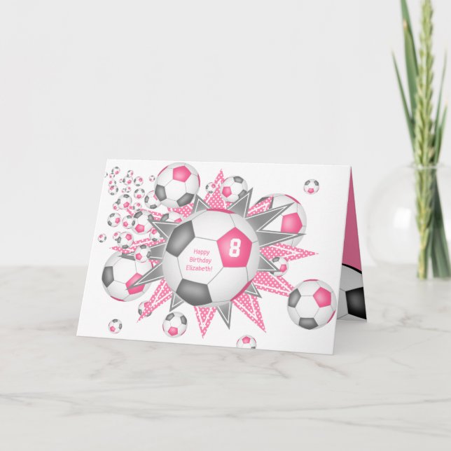 Tarjeta chicas de baloncesto de fútbol de cumpleaños gris  (Anverso)