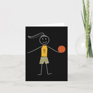 Tarjeta Chicas de baloncesto divertidos jugador de balonce