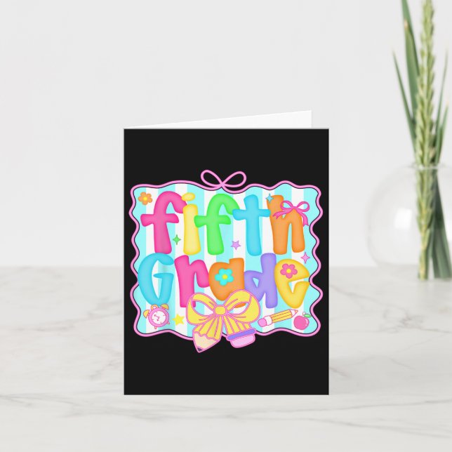 Tarjeta Chicas de Coquette Bow de 5º Grado (Anverso)