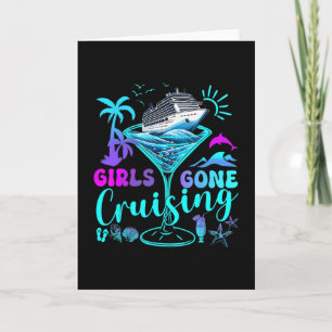 Tarjeta Chicas de crucero 2025 Viaje de vacaciones Fin de 