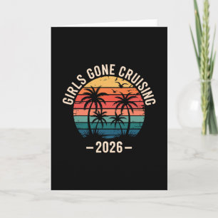 Tarjeta Chicas de crucero 2026 Vacaciones de crucero de pa