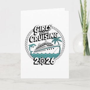 Tarjeta Chicas de crucero 2026 viaje de vacaciones en cruc