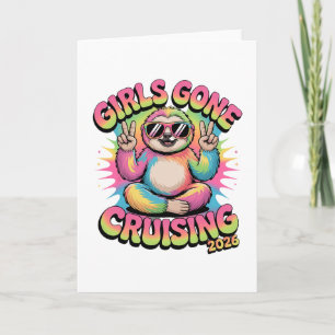 Tarjeta Chicas de crucero 2026 viaje de vacaciones en cruc