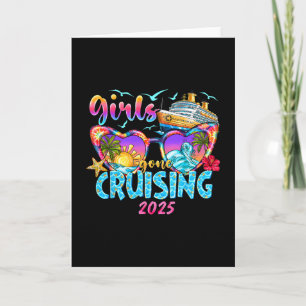 Tarjeta Chicas de crucero divertidas viaje de vacaciones e