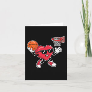 Tarjeta Chicas de día de San Valentín Heart Dunking Balonc