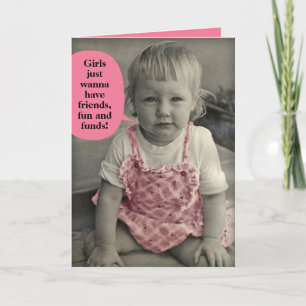 Tarjeta Chicas de fotos de época solo quieren divertirse y