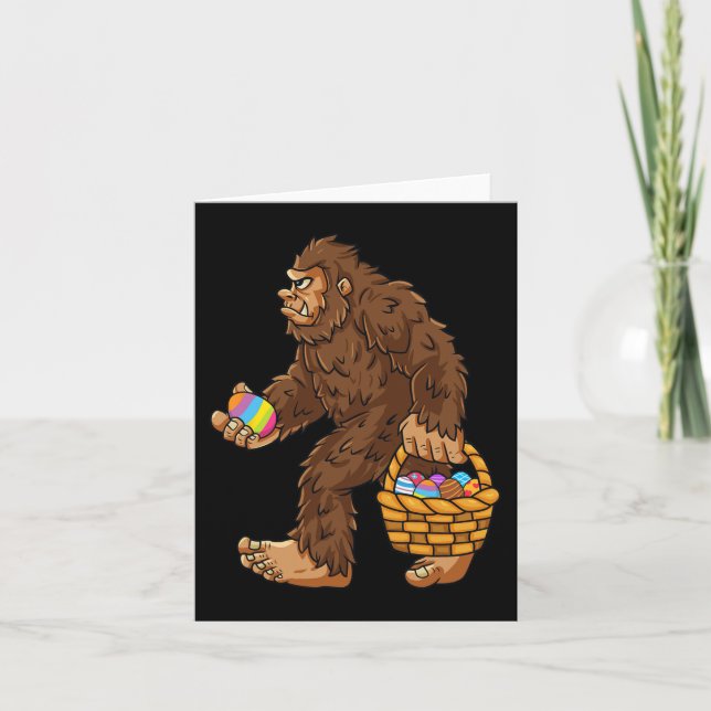 Tarjeta Chicas de Huevos en Bigfoot Easter Day Niños diver (Anverso)