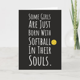 Tarjeta Chicas De Jugadores De Cartas De Softball Para Niñ