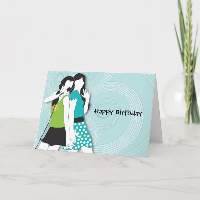 Tarjeta Chicas de la cadera que cantan (Anverso)