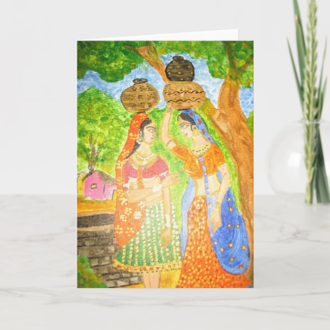 Tarjeta Chicas de la India (Anverso)