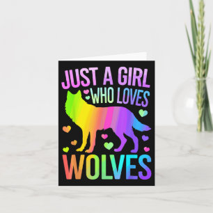 Tarjeta Chicas De Lobo Cuto Para Mujeres Lobo De Pack