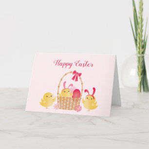 Tarjeta Chicas de Pascua Felices
